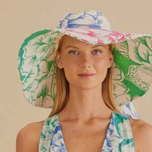 Farm Rio Coloorful Wide Brim Hat NEW With Tags
